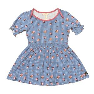 Matilda Jane Brilliant Daydream Blue Skies Tunic Floral Smocked Girl's Size 8